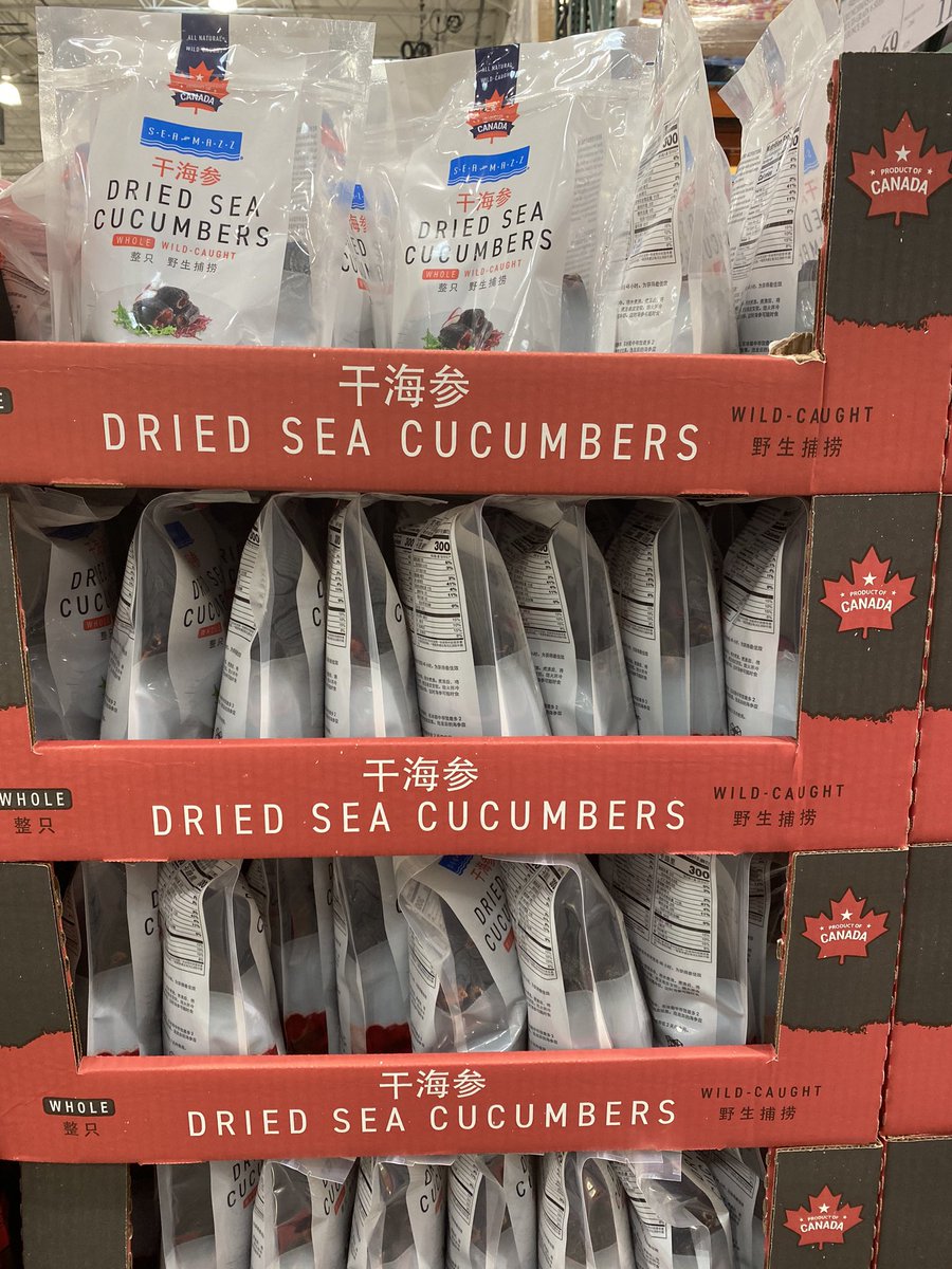 Costco-Dried Whole Sea Cucumbers  加拿大产整根干海参454g，包邮3包有折扣